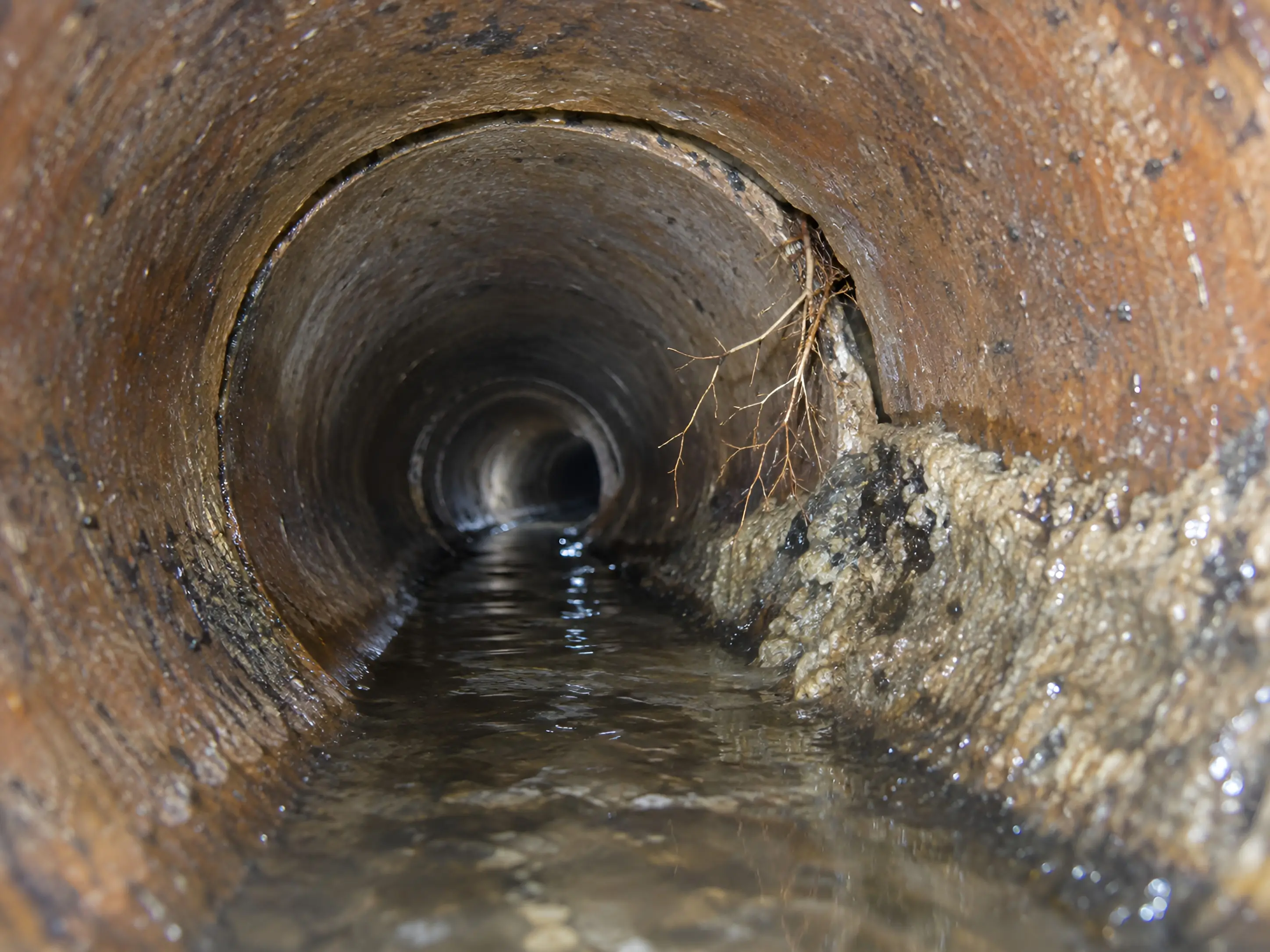Camera inspection of an older, frequently blocked sewer line